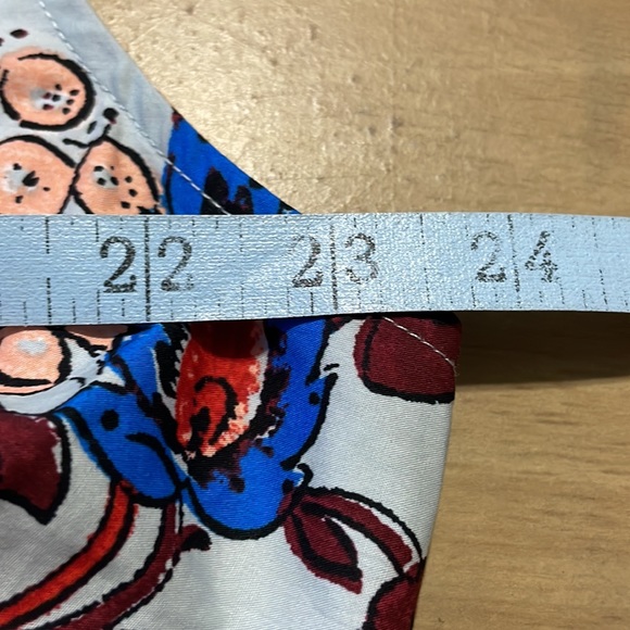 🎉HP🎉NWT Rhode Blue/Burgundy Leafy Floral Cutout Sleeveless Maxi Dress - Picture 7 of 9